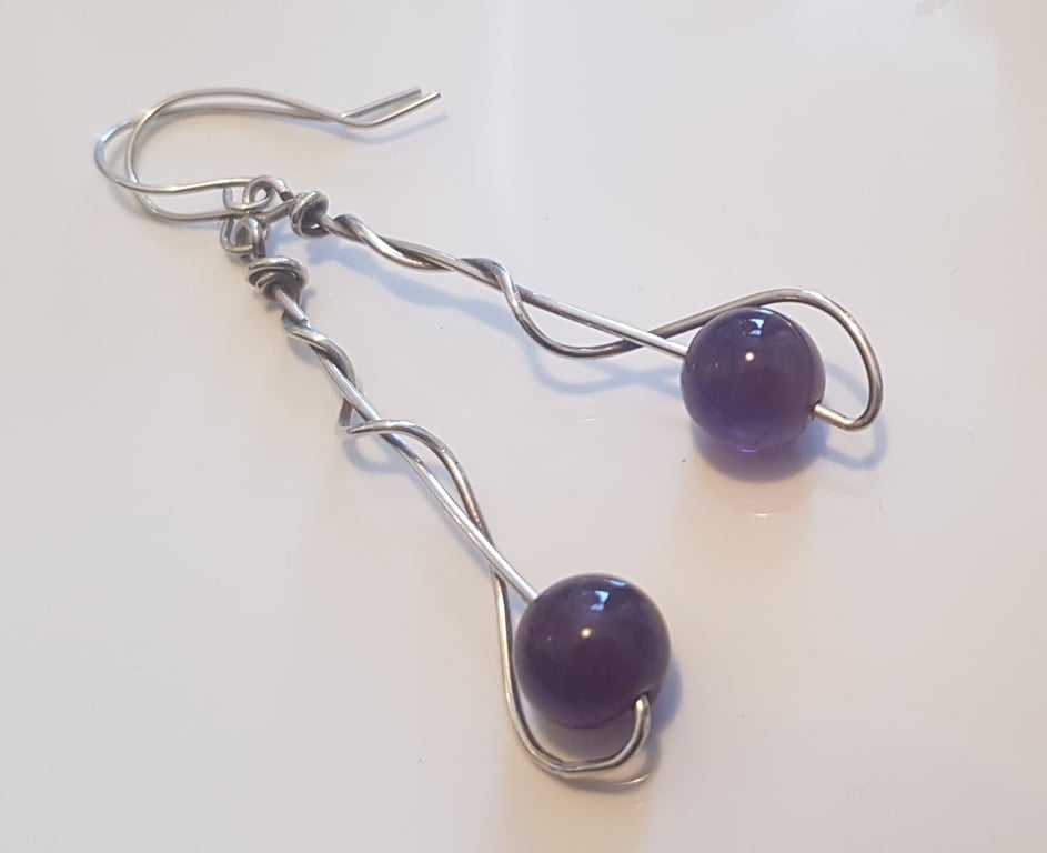 Sterling Silver and Semi-precious drop earrings
