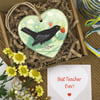Blackbird Hanging Decoration & Keepsake Gift - Teacher Present