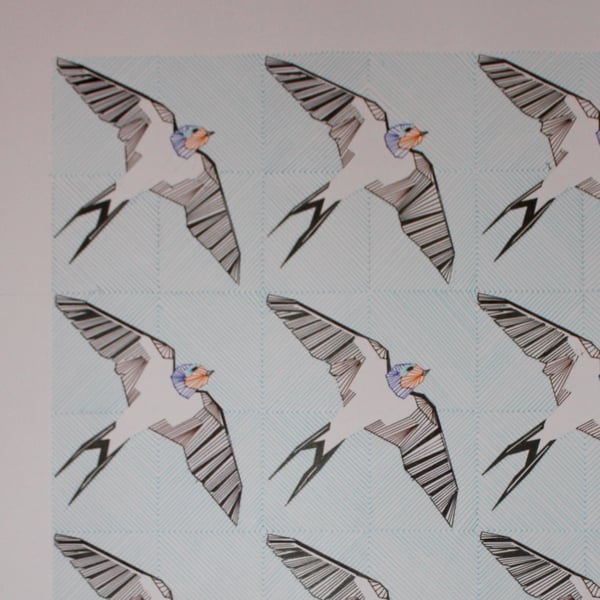 Limited edition and signed Giclee print of 'Swallows' by Ann-Marie Ison