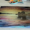 Eilean Donan Sunset Glass Chopping Board