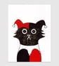 Superhero Print, Black Cat Wall Art Print, Female Superhero Cat Art, Kids - Image 3