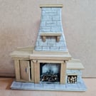 Dolls House 1 :12th scale Fireplace Cottage Medieval Tudor 