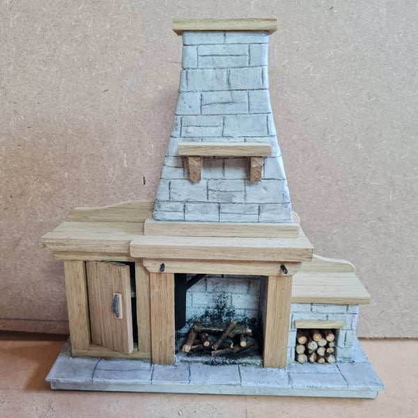 Dolls House 1 :12th scale Fireplace Cottage Medieval Tudor 