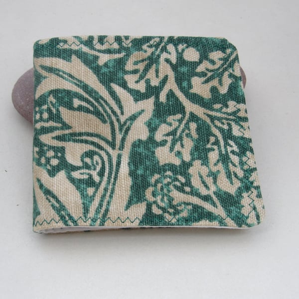 Handmade Dark Green Morris Pattern Needlebook
