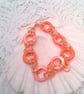 Bracelet Made with Byzantine Chain Maille and Pink Shell Rings, Gift for Her - Image 3