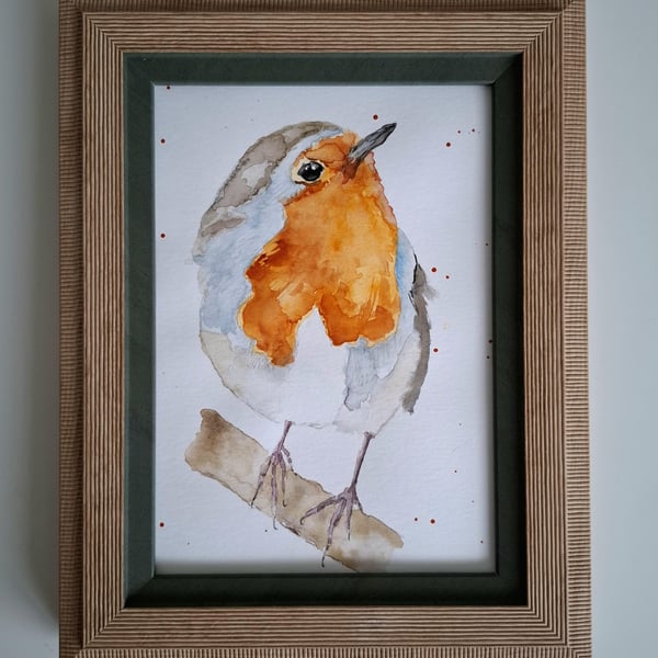 Original Robin Painting, Watercolour Artwork