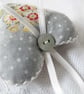 SET OF 3 FLORAL LAVENDER BAGS - HEART SHAPED - Image 5