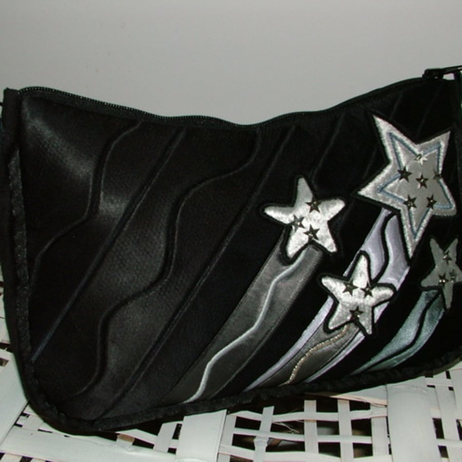 Black and silver shooting star bag
