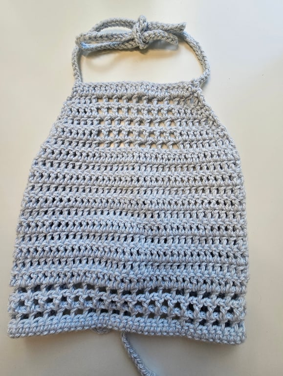 Boho festival crochet halter neck crop top