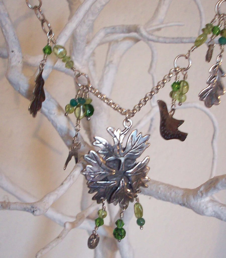 Green Man Necklace 