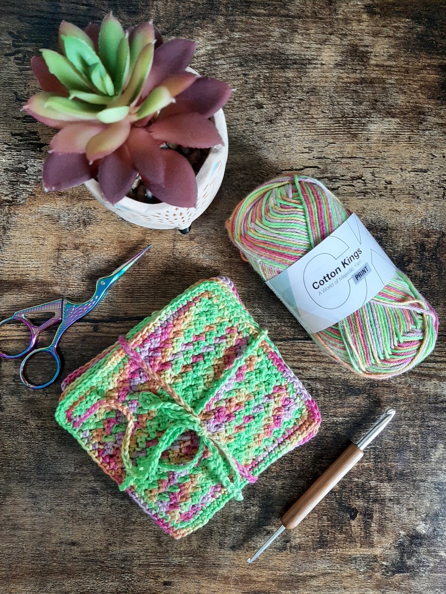 Crochet coasters, set of 4