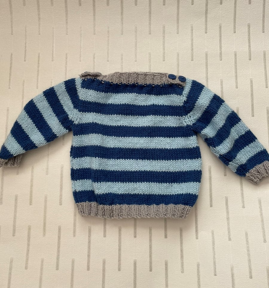 Blue striped jumper