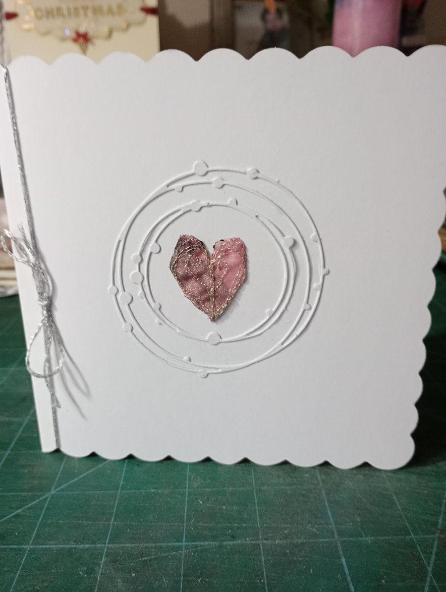 Romantic heart card
