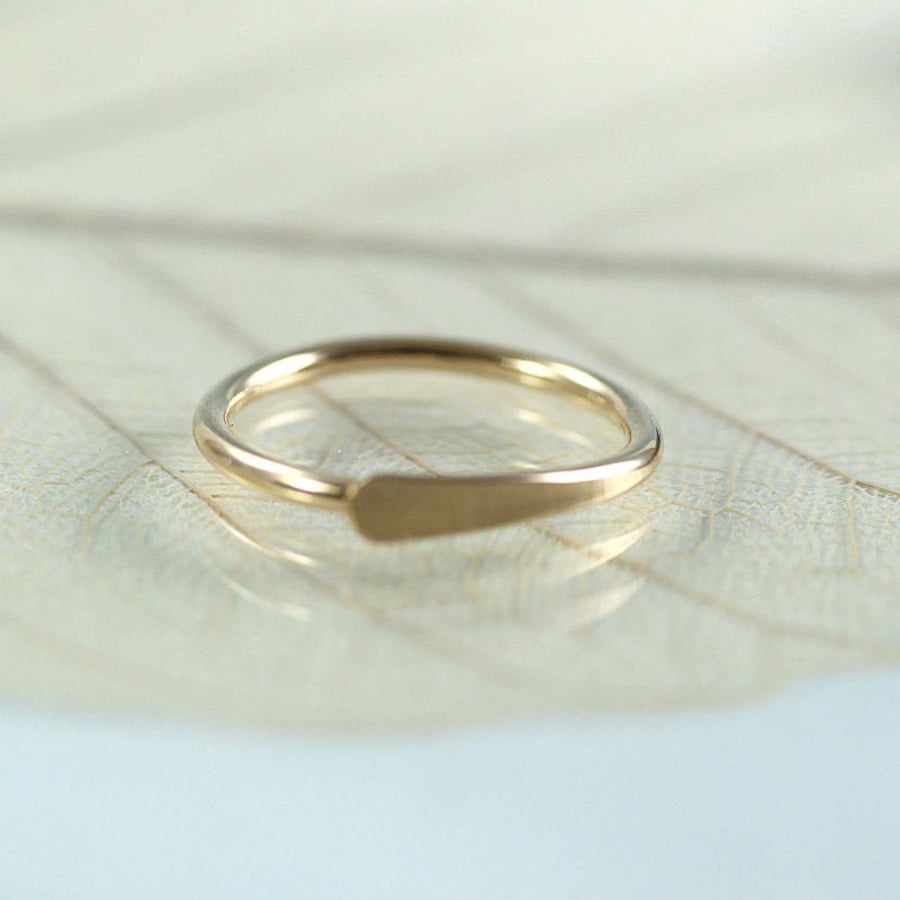 Sleeper Hoop Earring 14k Gold Fill Single 9mm Tiny Everyday Earrings