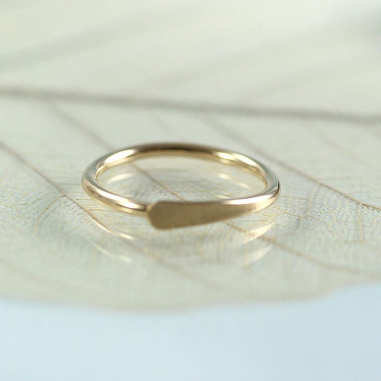 Sleeper Hoop Earring 14k Gold Fill Single 9mm Tiny Everyday Earrings