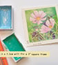 Pink cosmos original art miniature, flower painting, tiny artwork - Image 6