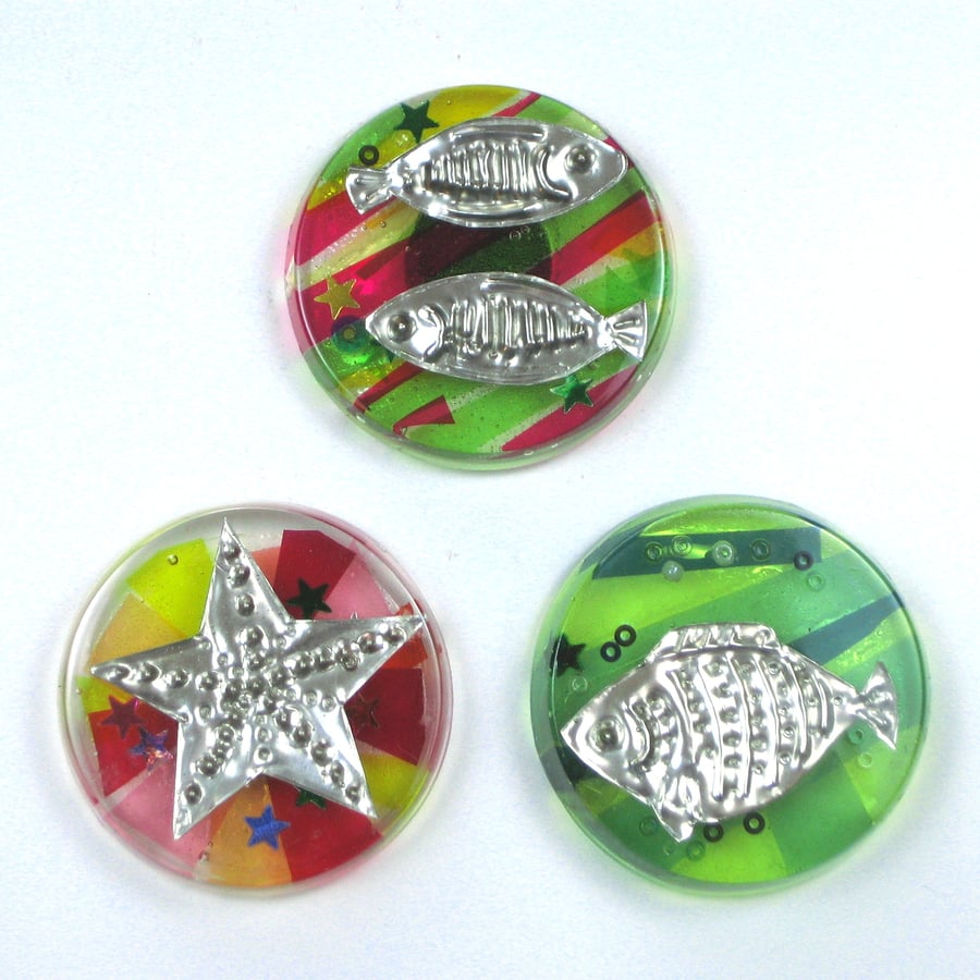 Sale! Novelty Fun Fish Fridge Magnets, Set of Three