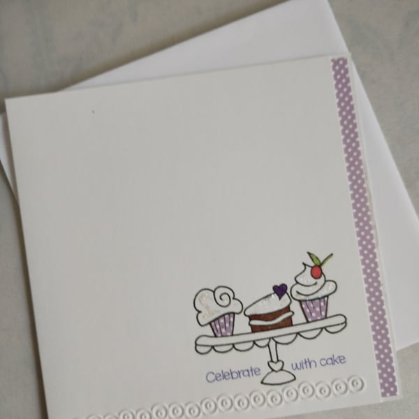 Celebrate with Cake - Purple Polka Dot Cupcakes 