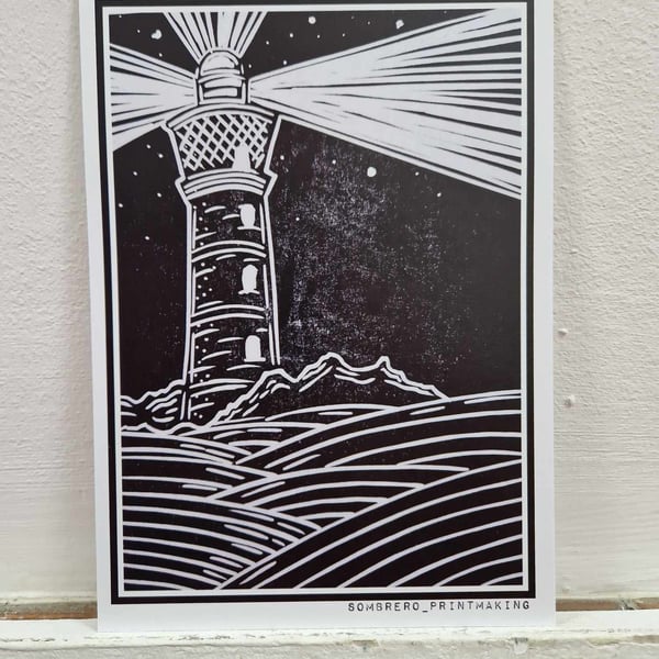 Lighthouse Print A4