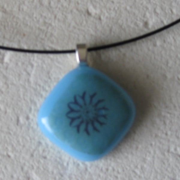 Fused Glass Pendant Necklace