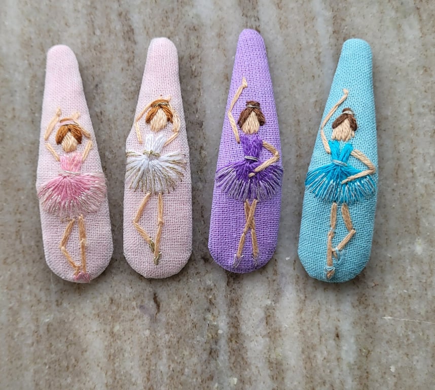 ballerina hair clip, ballet dancer gift, cute girl party clips, Birthday gift