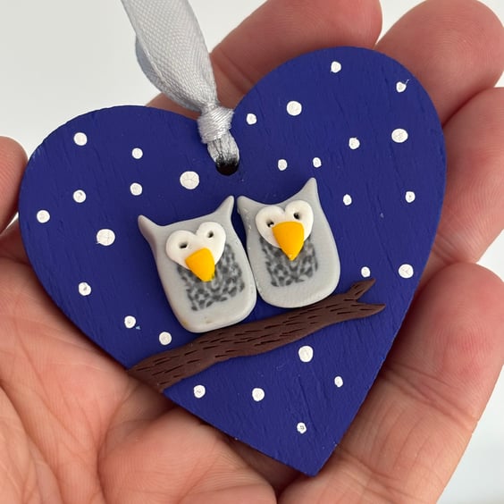 Owl Family Hanging Decoration for gift or Christmas Tree