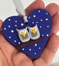 Owl Family Hanging Decoration for gift or Christmas Tree - Image 1