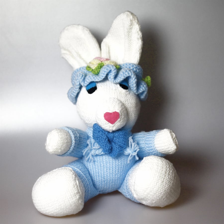 Large Cute Hand Knit Bunny