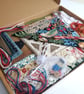 Strawberry Red Bird Slow Stitching Kit large - vintage and reclaimed textiles - Image 2