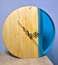 Unique wood and resin clock 