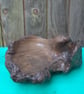 Rustic pebble-shaped wood vase - Image 2