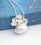 Pearl and flower necklace, bridal jewellery