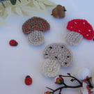 Crochet toadstools 