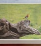 Robin on Log Ethically Made A5 Blank Card - Image 1