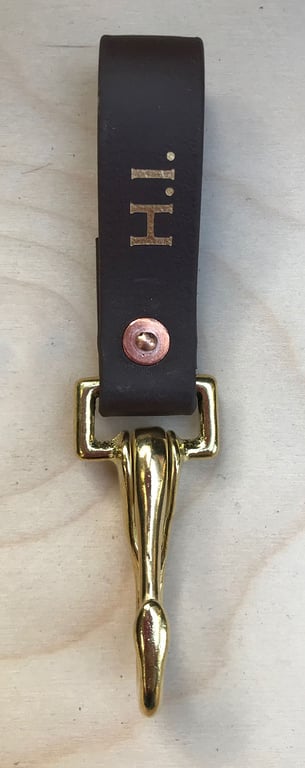 “The Newtown” Vegan Leather Key Strap, Dark Brown.