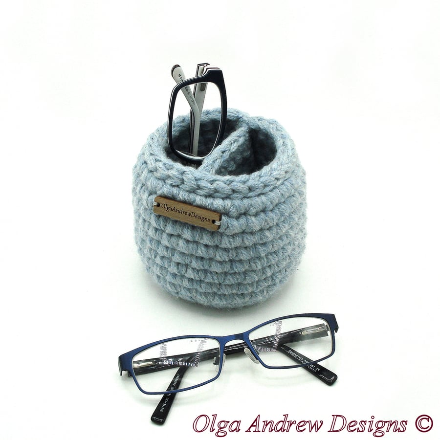 Two pair eyeglass organizer, divided glasses holder stand, multi glasses stand