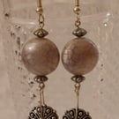 Silver Grey Long Drop Earrings