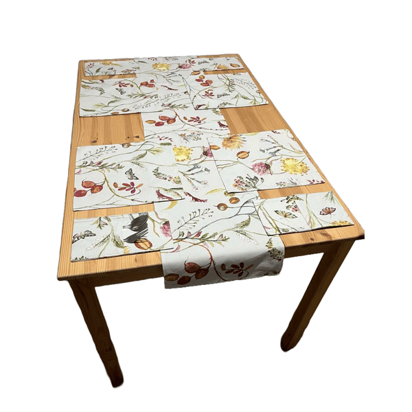 Complete Table Set with Runner, Napkins and Cutlery Holders