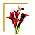 Ruby Sensation Flower Greeting Card