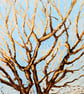 Contemporary Tree Painting, Turquoise Wall Decor, Original Acrylics on Canvas - Image 3
