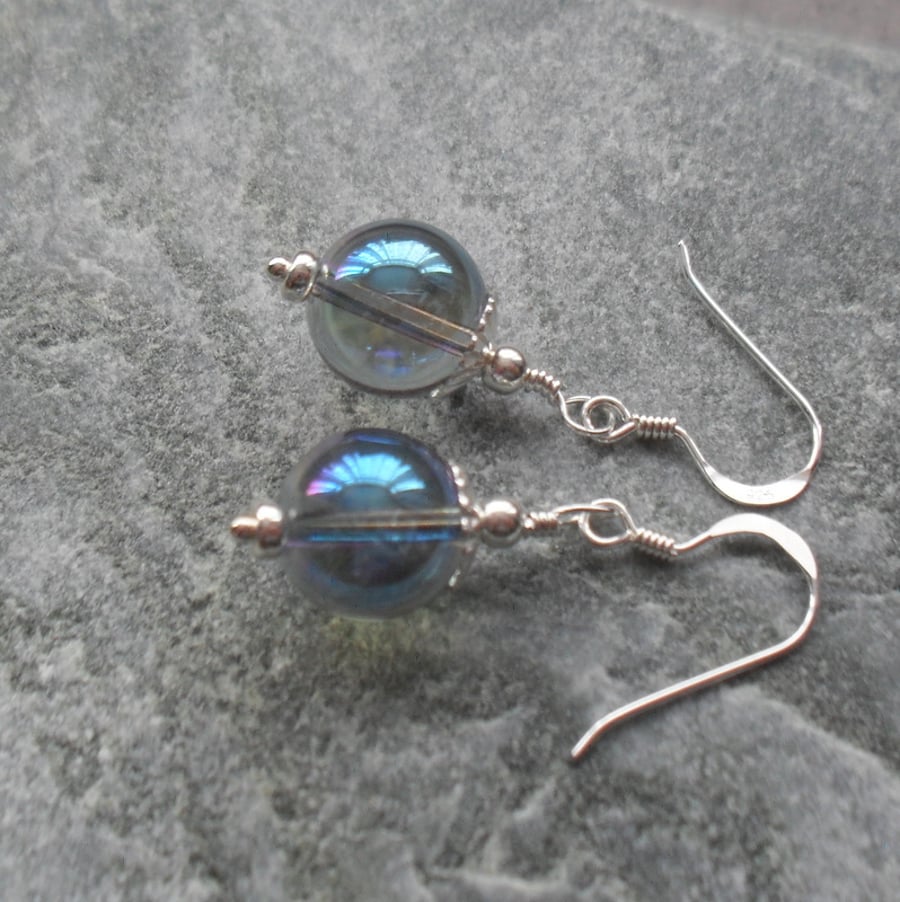 Mystic Coated Quartz Sterling Silver Earrings