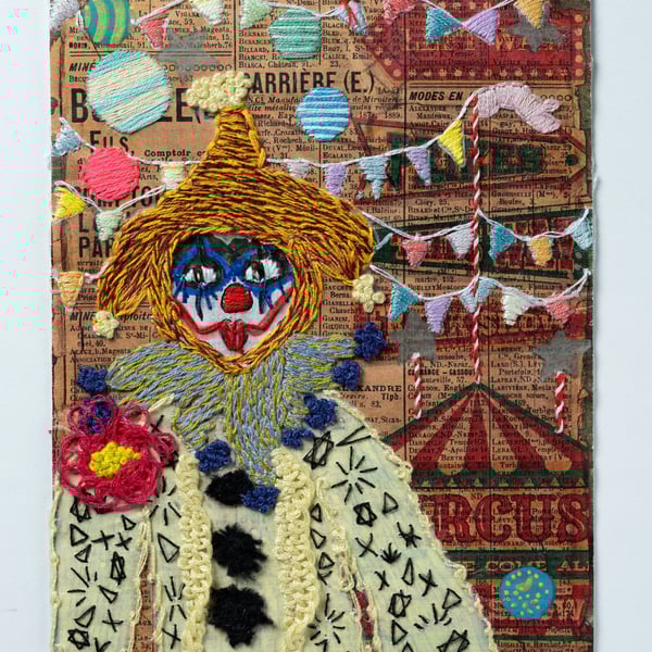 The Laugh That Lingers - Dark Circus Art Print, Gothic Clown, Surreal Art