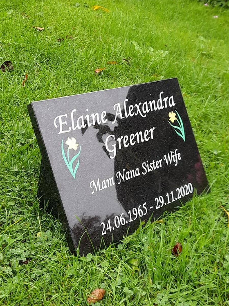 Memorial GravevPlaque Slanted Grave Stone Cemetery Plaque Remembrance Plaque 