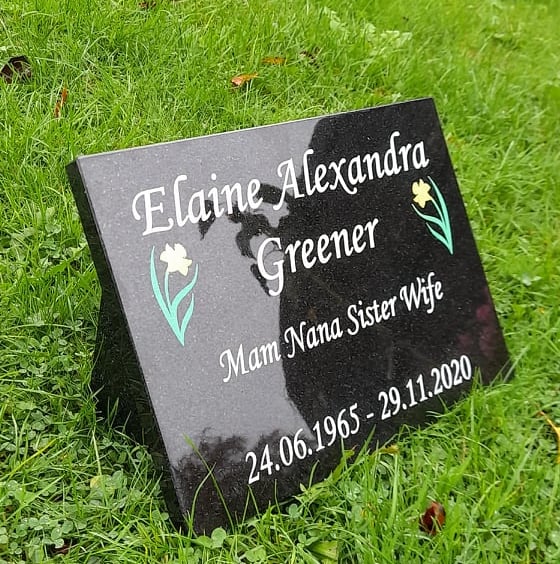 Memorial GravevPlaque Slanted Grave Stone Cemetery Plaque Remembrance Plaque 