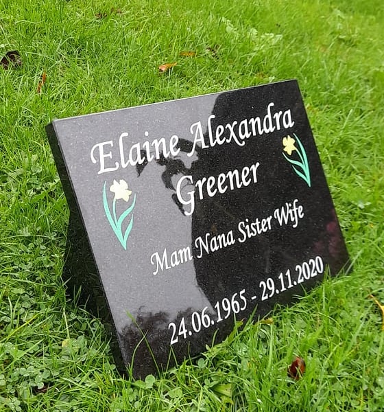 Grave Memorial Plaque Slanted Grave Stone Cemetery Plaque Remembrance Plaque 