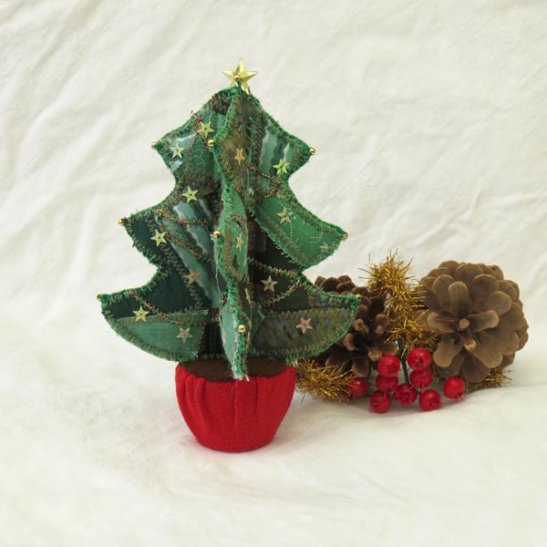 Miniature Patchwork Christmas Tree