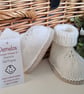 Designer Merino Wool Baby Booties 0-3 months size  - Image 2