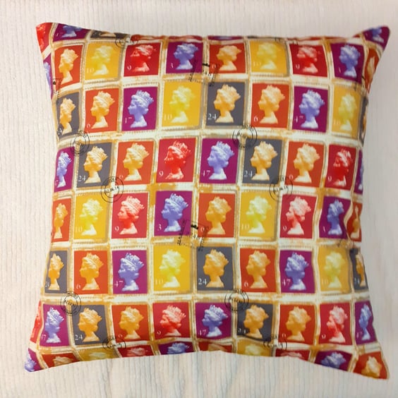 Postal Stamps cushion
