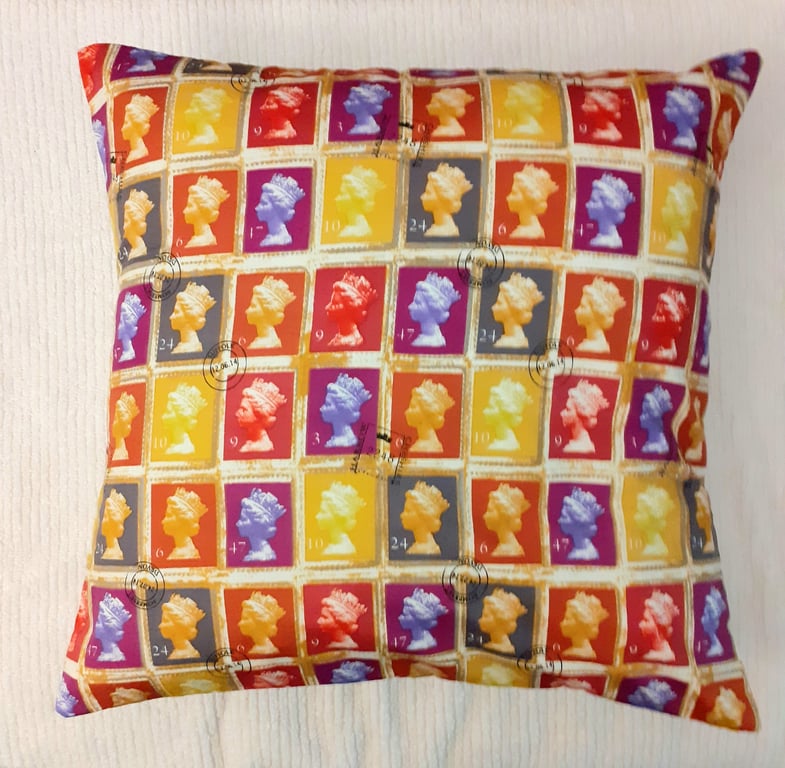 Postal Stamps cushion