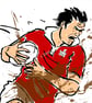 Rugby player coaster - Image 1